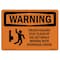 Signmission OSHA WARNING Sign, Crush Hazard Stay Clear Of Die Set, 24in X 18in Decal, 18" W, 24" L, Landscape OS-WS-D-1824-L-12538 - alternate 1